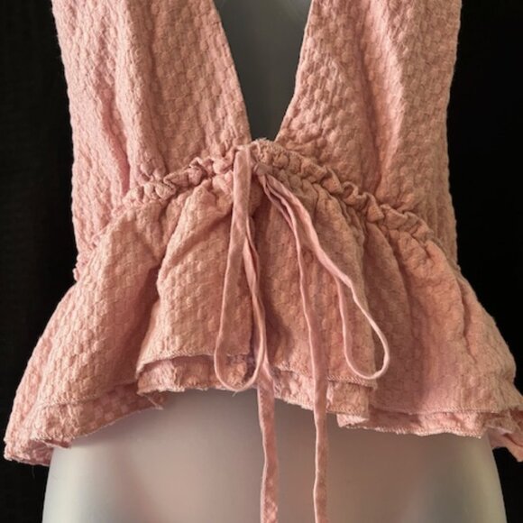 SEXY Pink Halter Top ~ 100% Cotton - Picture 3 of 7